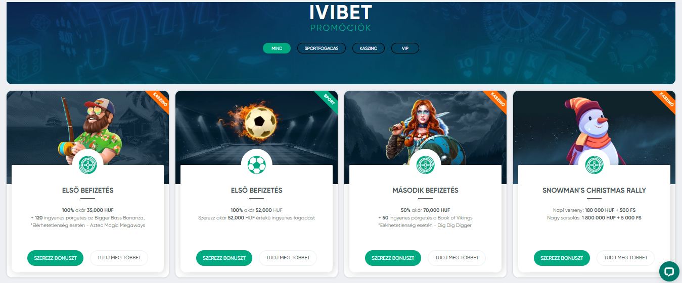 IviBet Casino Other Bonuses HU