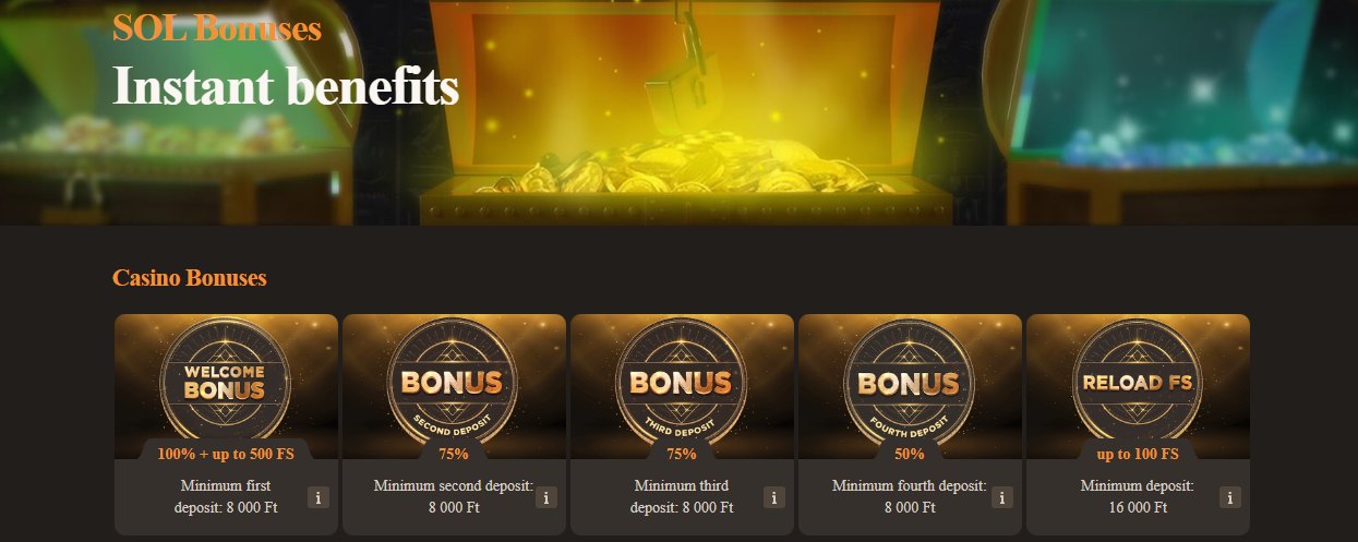 Sol Casino Bonuses