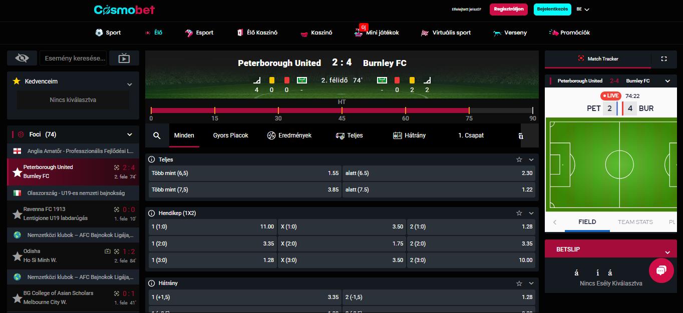 Cosmobet Bookmaker Live Sport Betting, sportfogadasok.tv