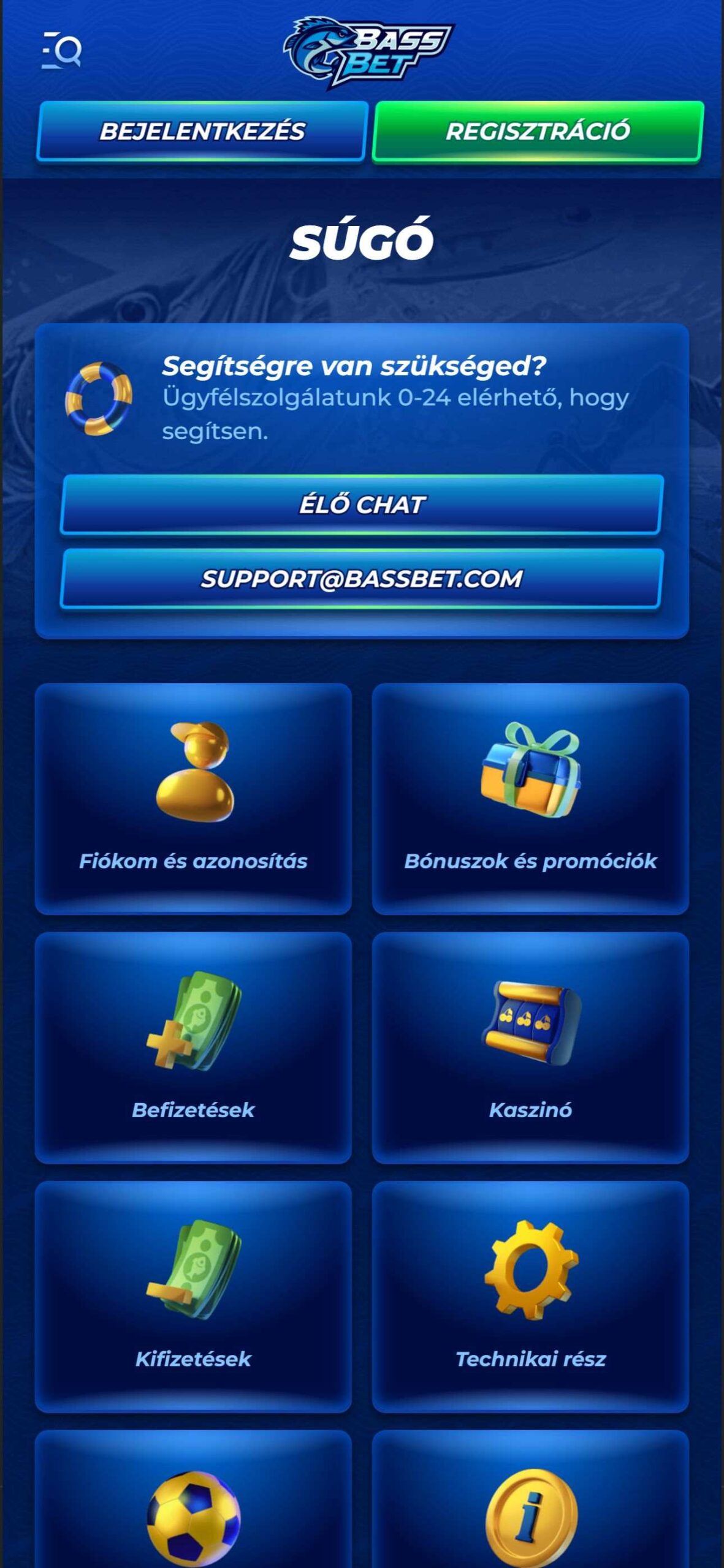 BassBet Bukméker Magyarország-Ügyfélszolgálat(mobil), sportsbook.tv