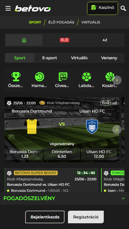 Betovo Bookmaker sports betting Hungary