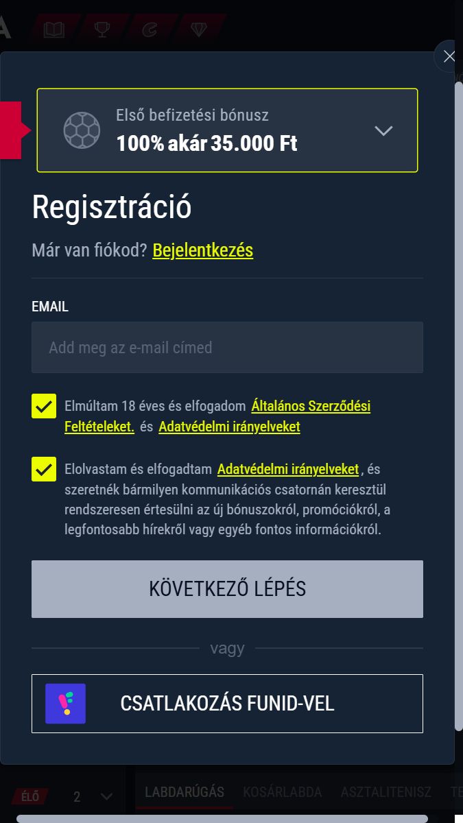 Rabona Mobile Registration